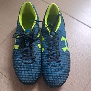 Under Armour Navy and Neon Green Sneakers